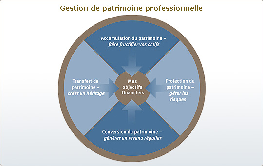 Diagramme gestion de patrimoine professionnelle